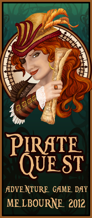 Pirate Quest 2012. Artwork and graphic design by Olivia Duval